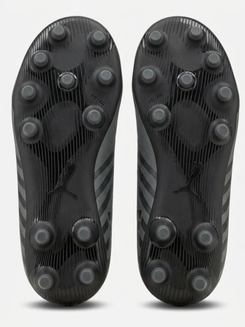 Puma Kids Black Soccer Cleats with Gray Studs